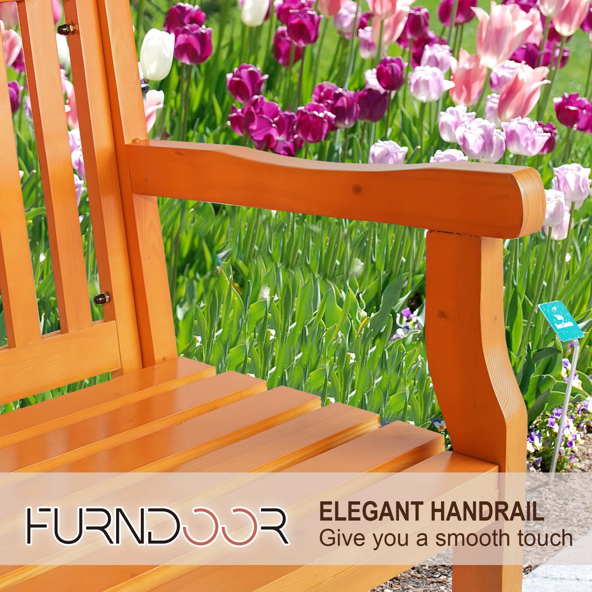 3 Person Wood Outdoor Bench G916