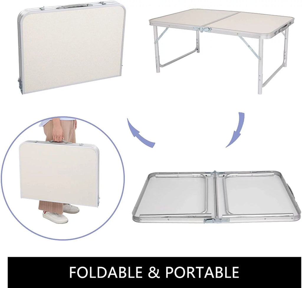 Aluminum Height Adjustable Portable Folding Table S4141