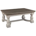 Rectangular Wooden Cocktail Table with Trestle Base M54155