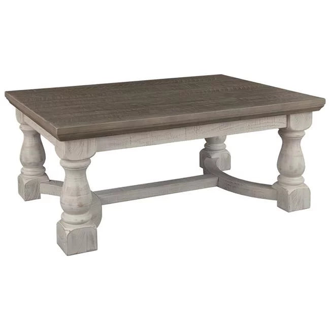 Rectangular Wooden Cocktail Table with Trestle Base M54155