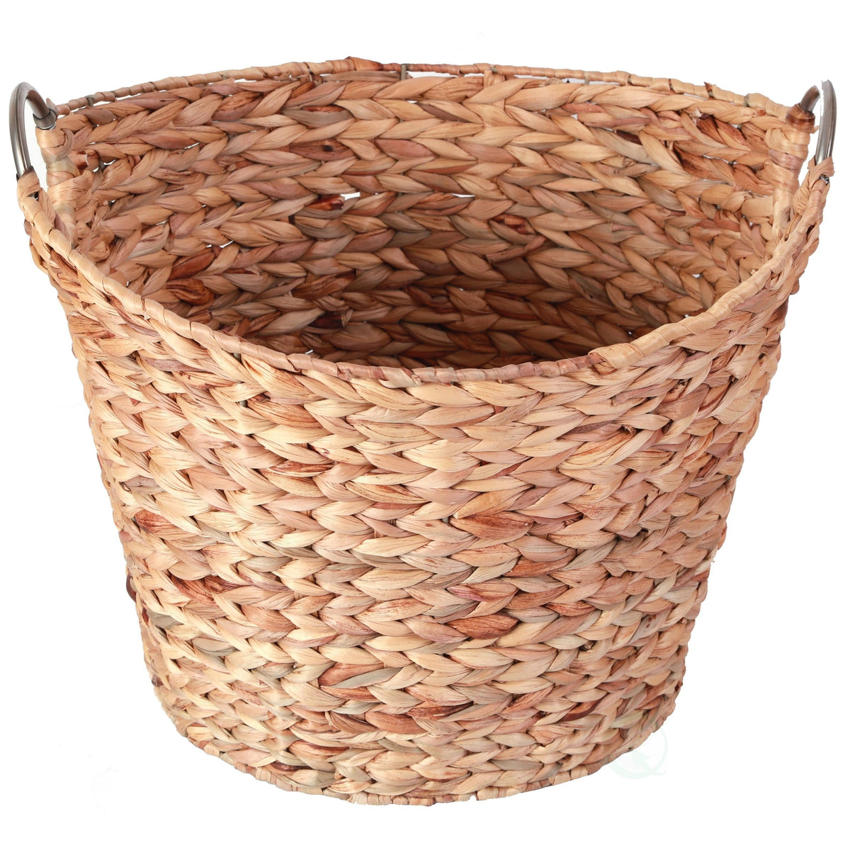 Large Round Water Hyacinth Wicker Laundry Basket M294