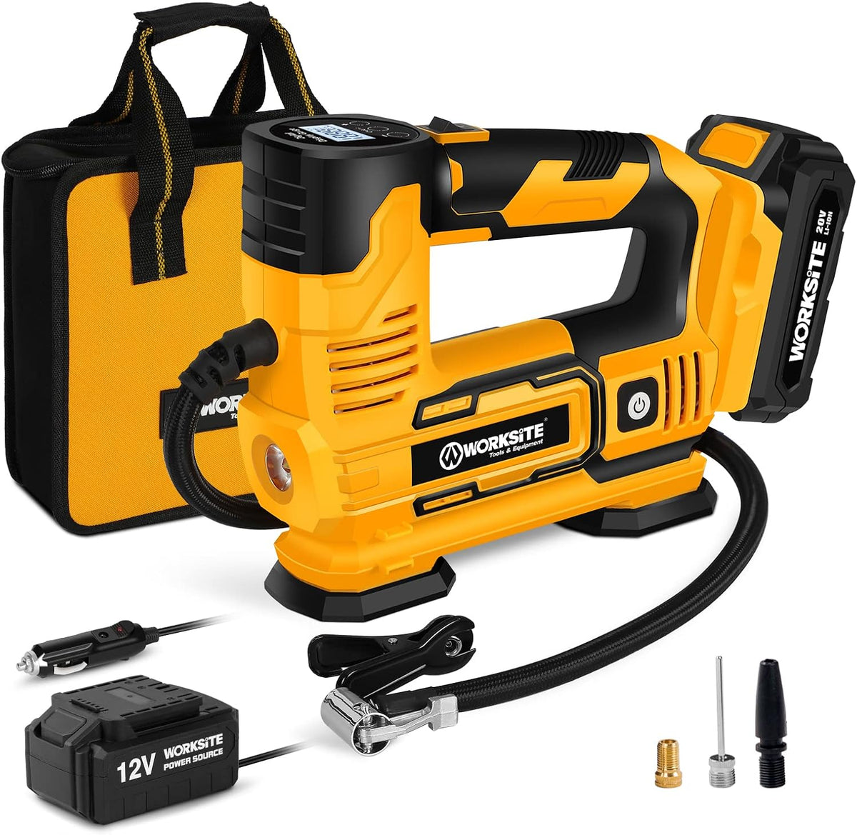 20V Cordless Tire Inflator Air Compressor with Digital Pressure Gauge T216