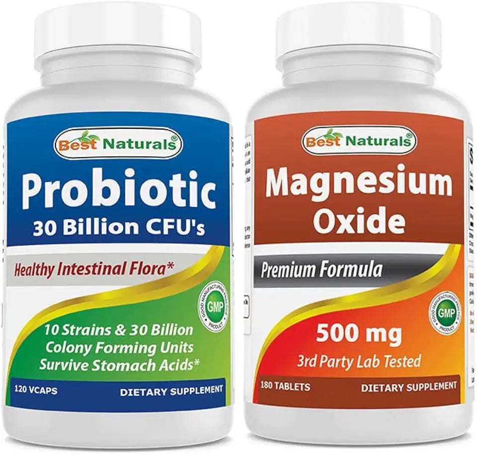 Probiotic 10 Strains & 30 Billion CFU & Magnesium Oxide 500 mg R32818