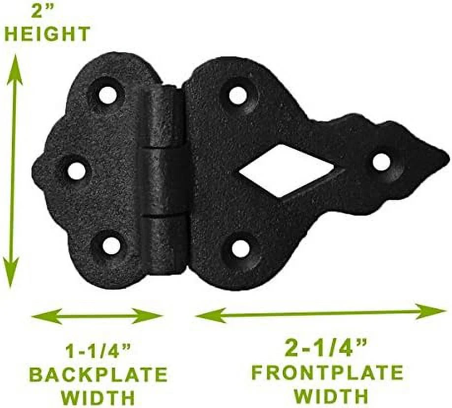 Black Wrought Iron Cabinet Hinge 3/8 In Offset Pack Of 2 U22825
