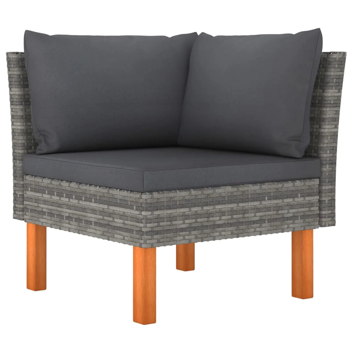 9 Piece Gray Poly Rattan Patio Conversation Set I788372