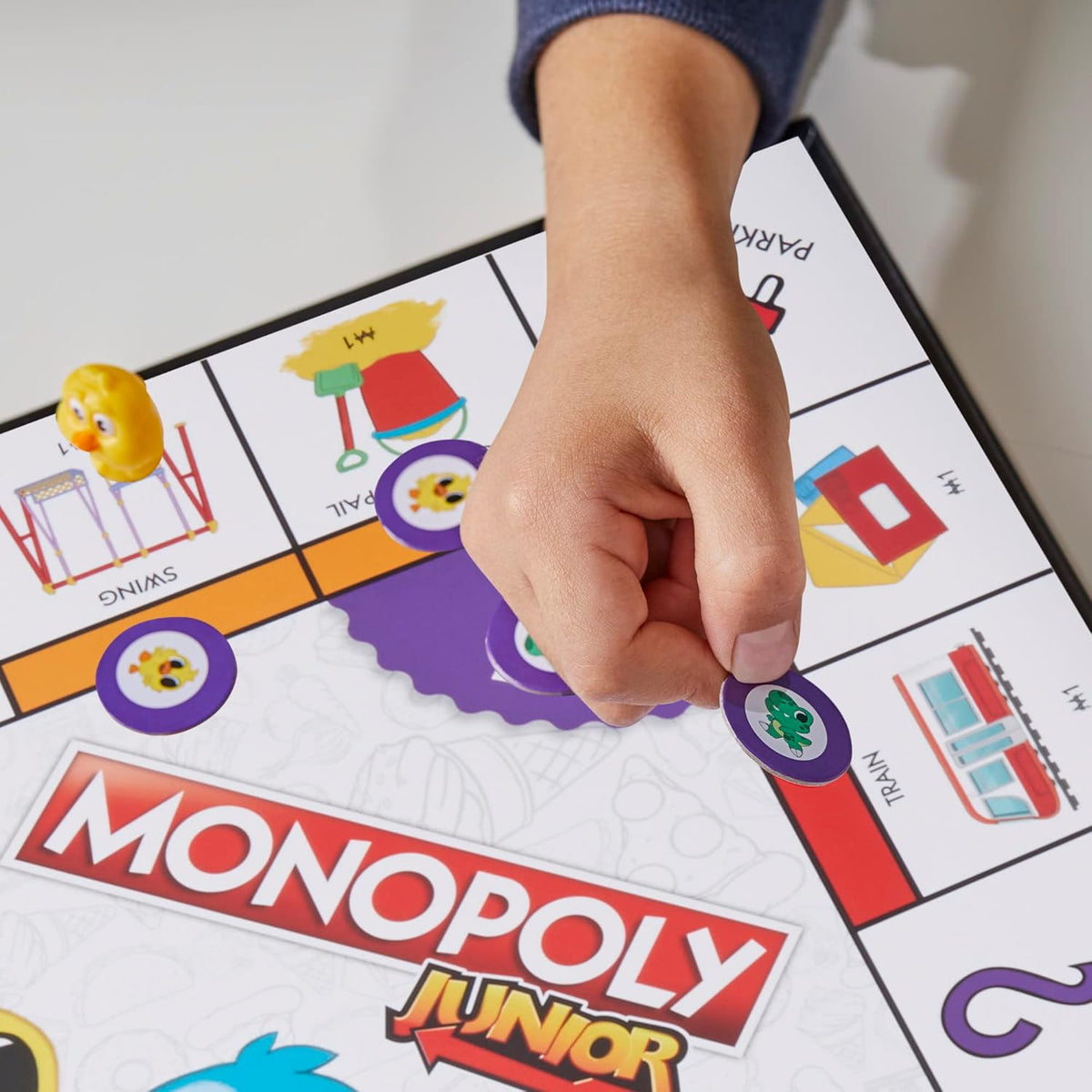 Monopoly Junior Board Game, 2-Sided Gameboard, 2 Games in 1 L129611
