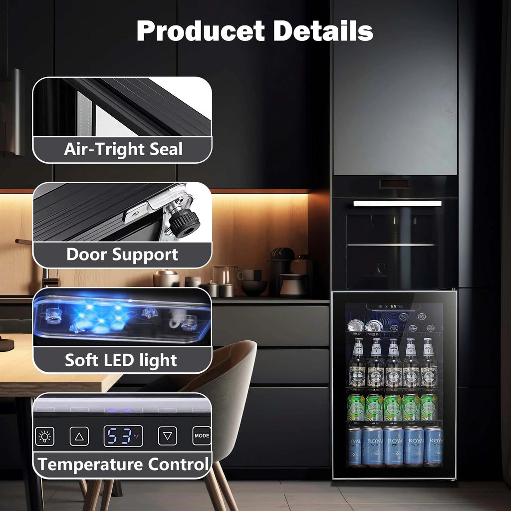 3.2Cu.ft 120 Can Beverage Refrigerator Cooler E21505