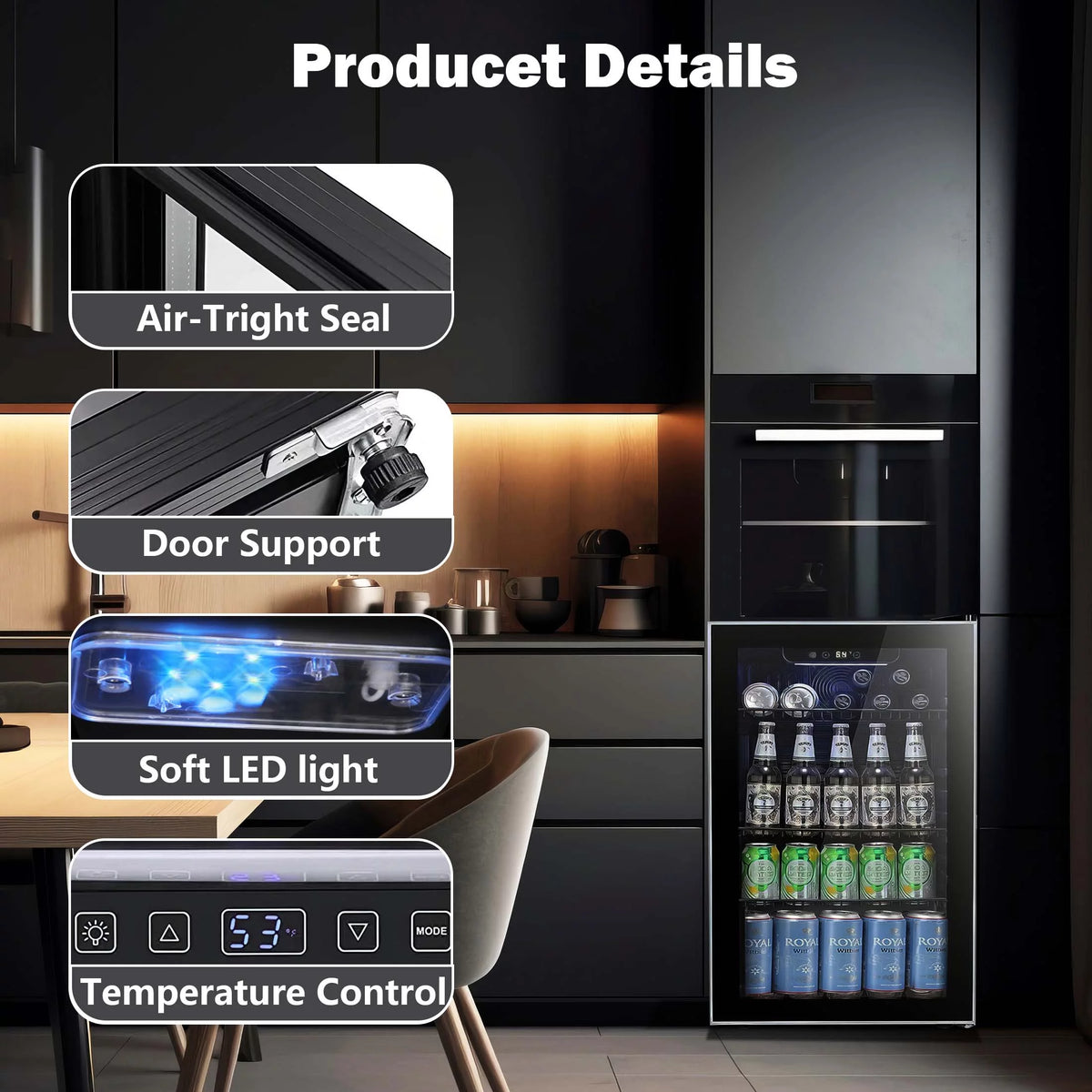 3.2Cu.ft 120 Can Beverage Refrigerator Cooler E21505