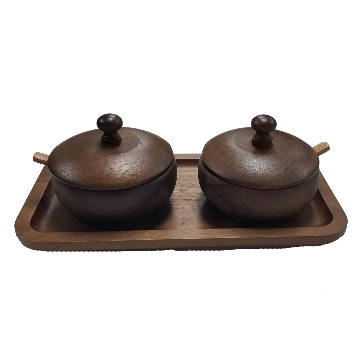 Acacia Wooden Spice Jar Set L509259