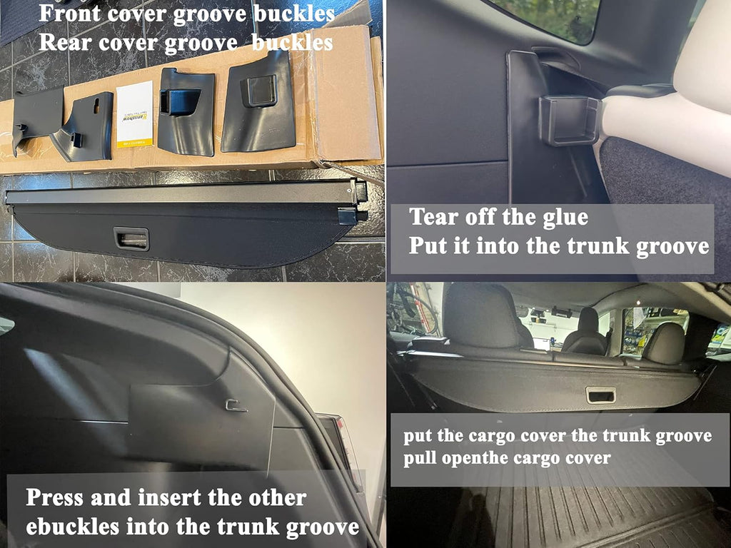 Cargo Privacy Cover for Tesla Model Y 2020-2021 Retractable Trunk Cover Y716