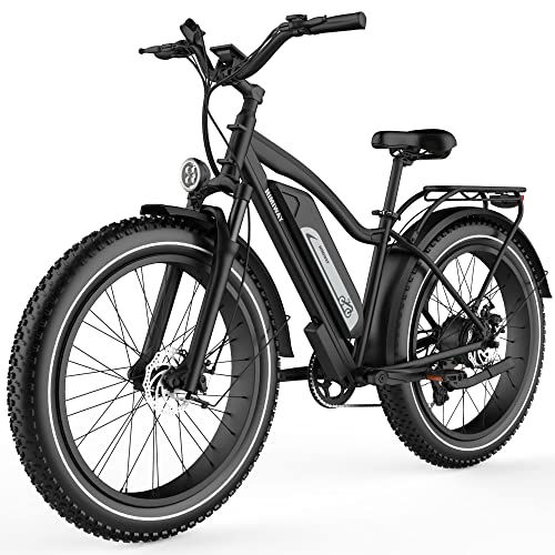 750W 48V 17.5Ah Battery 26"x4" Fat Tire Electric Bike M7042