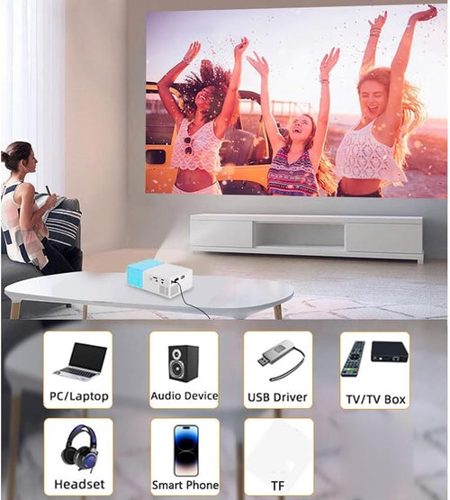 1080P HD Portable LED Mini Projector A1109