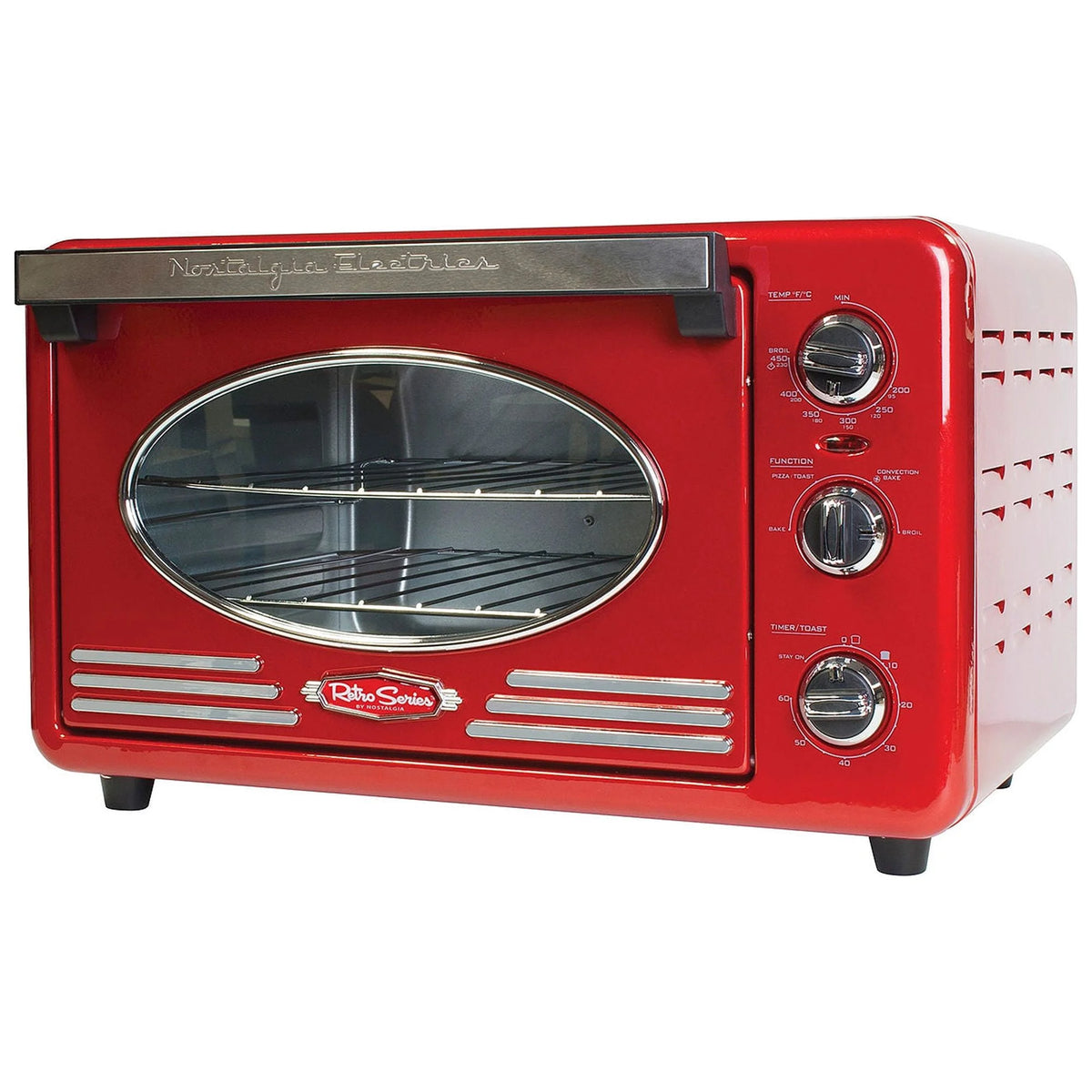 Retro Red 12-Slice Convection Toaster Oven B205455