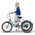 24 Inch Single Speed Adult Tricycle with Basket S574177