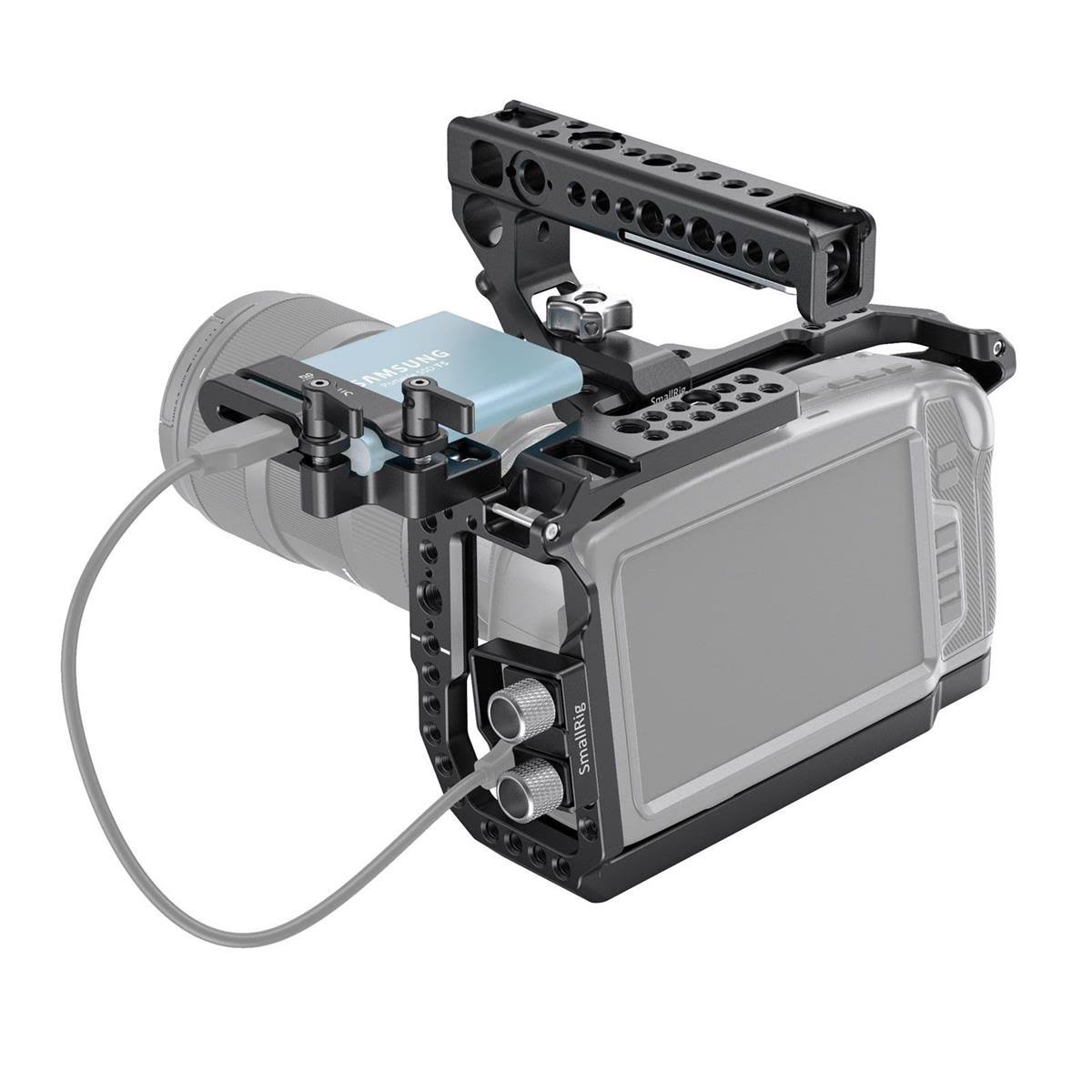 Full Camera Cage and NATO Top Handle Kit for BMPCC 4K/6K I4729