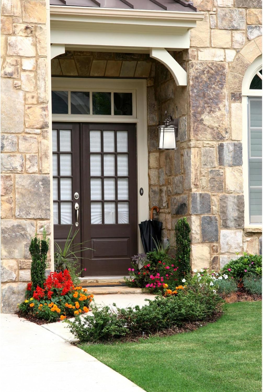 Weathered Bronze Steel White Alabaster Glass Exterior Wall Lantern Q655