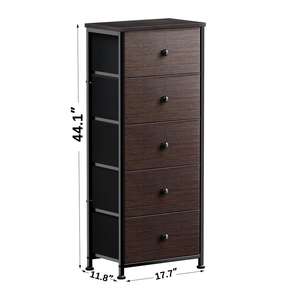 Rustic Brown 5 Drawer Dresser Y173573