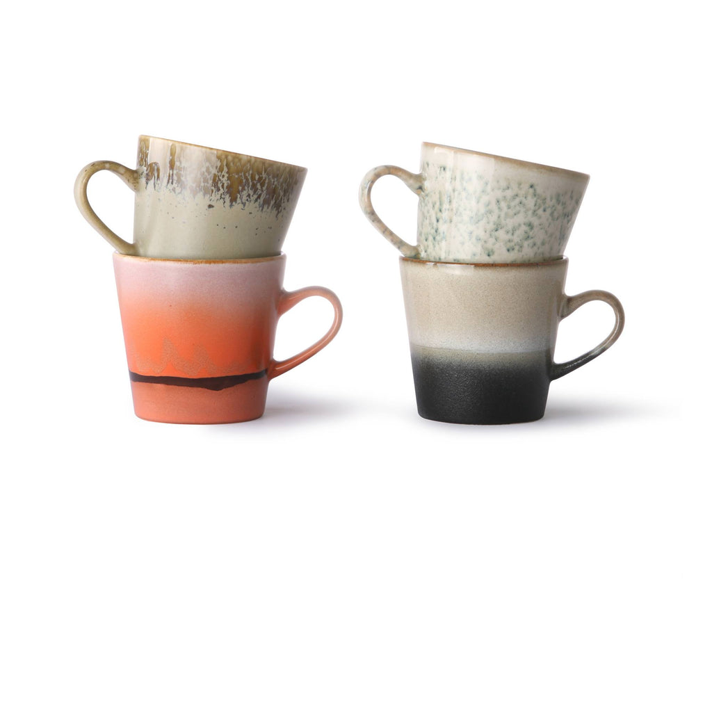 Set of 4 Multicoloured Mugs A6537