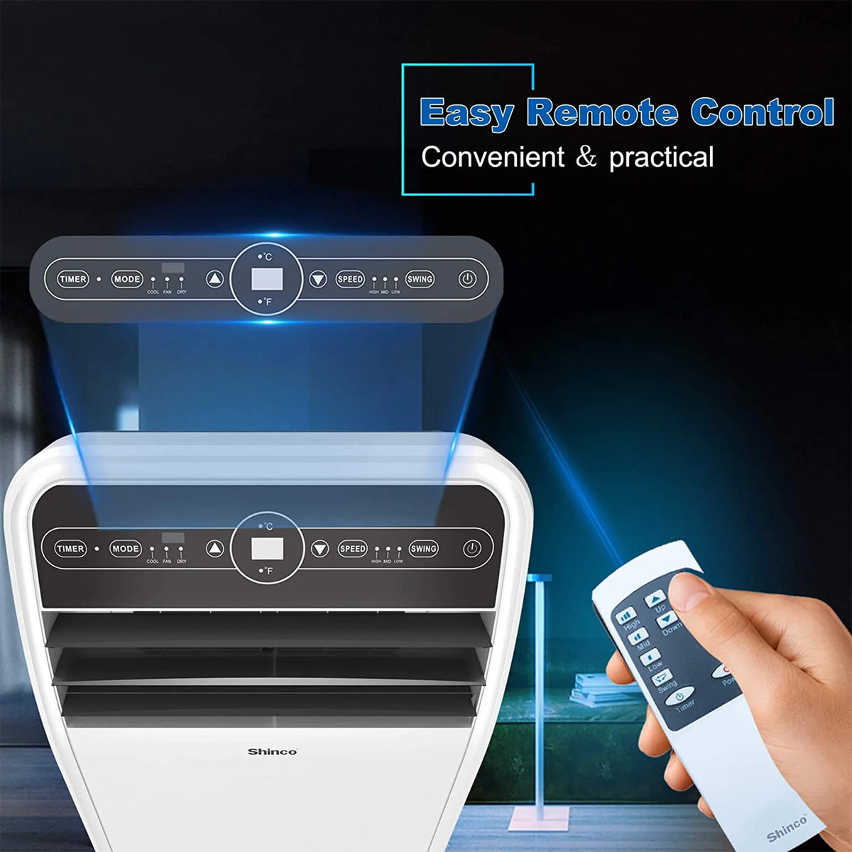 10,000 BTU Portable AC Unit, Dehumidifier, & Fan Q308