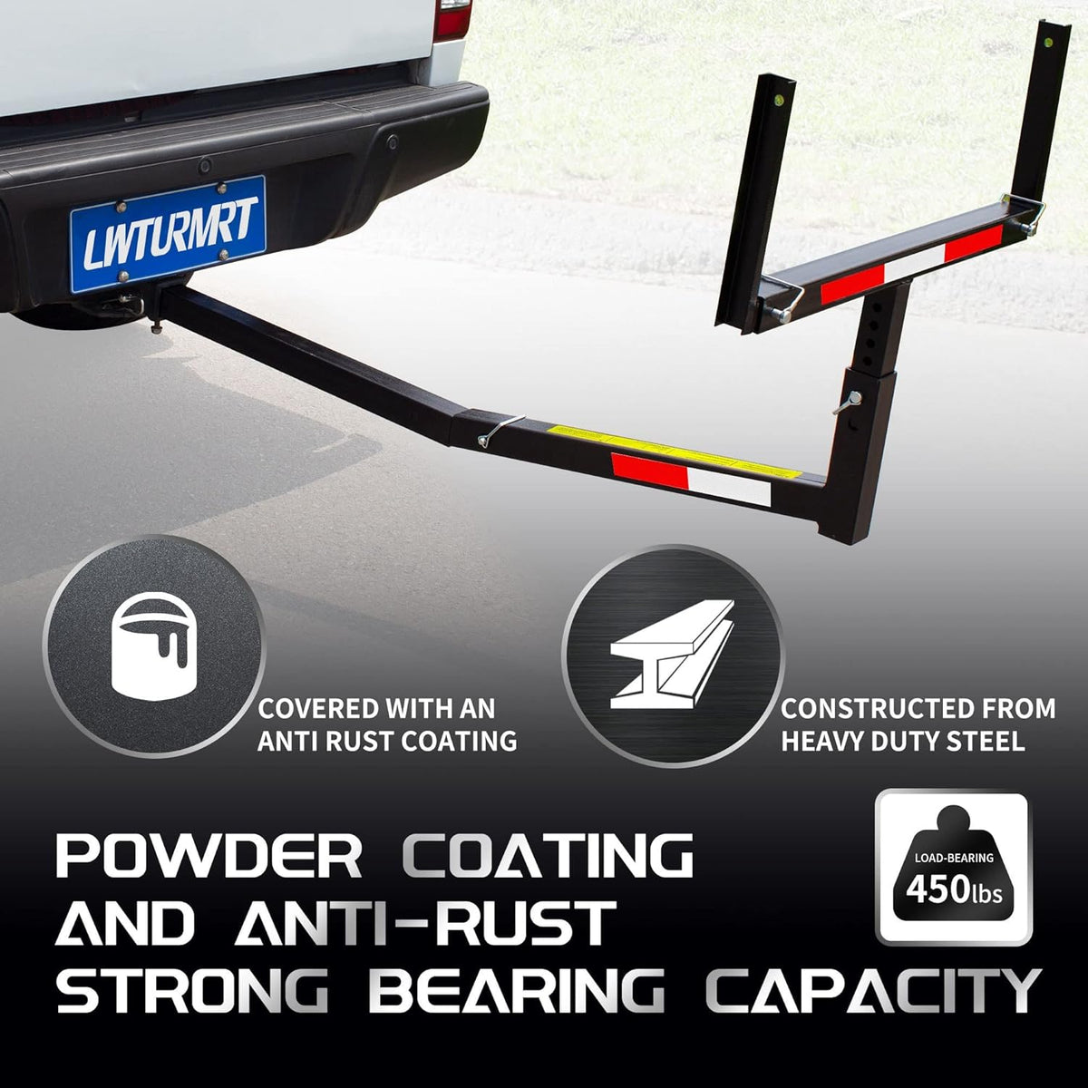 Pickup Truck Bed Extender, Heavy Duty Steel Hitch Mount W338916