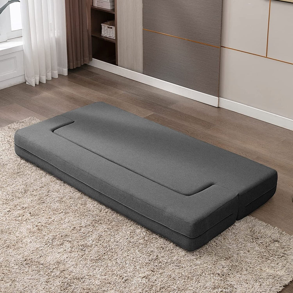Convertible Futon Sofa Bed Dark Grey E17497
