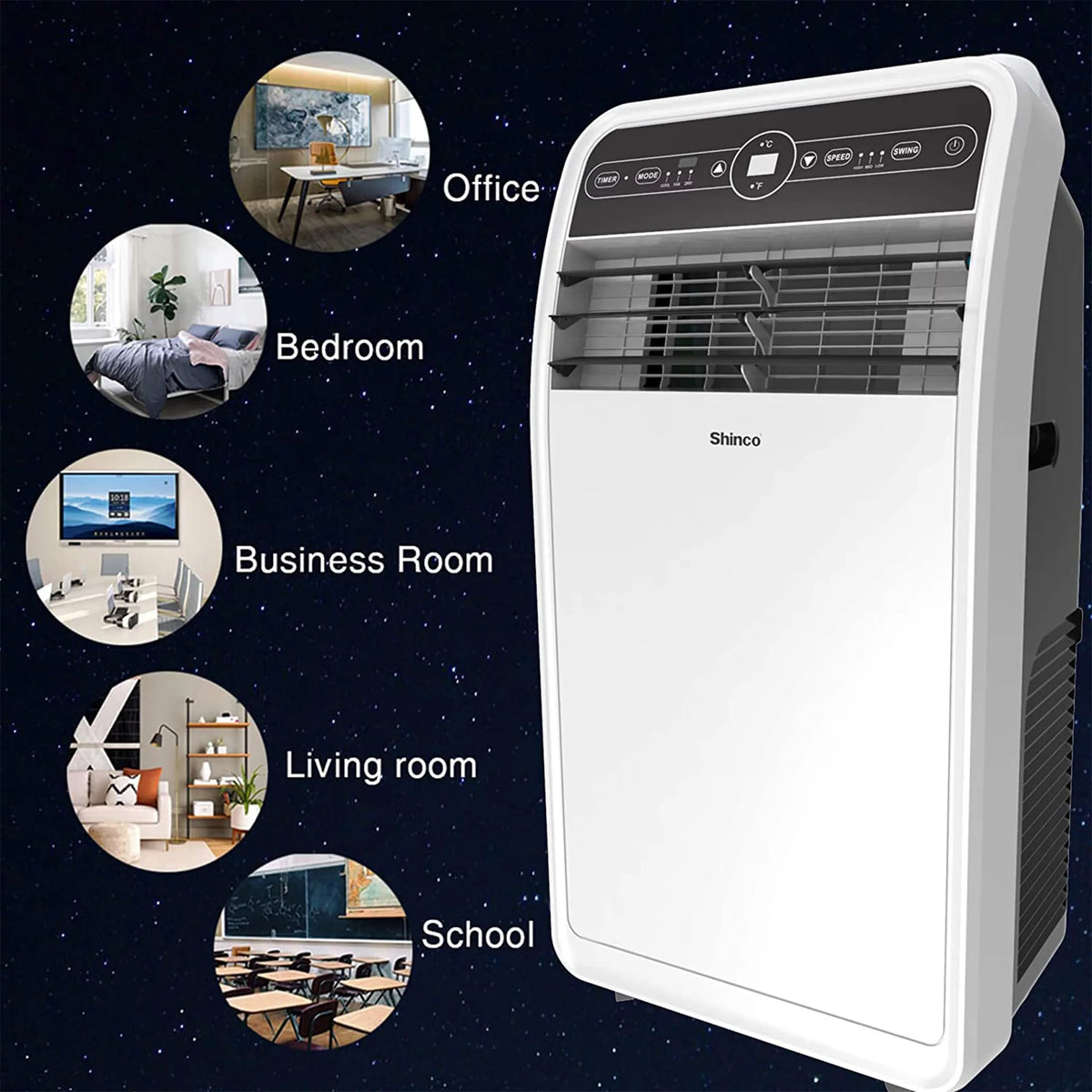 10,000 BTU Portable AC Unit, Dehumidifier, & Fan Q308