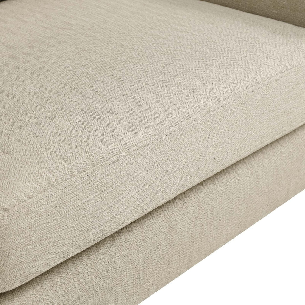 Beige Upholstered Fabric Loveseat E4567