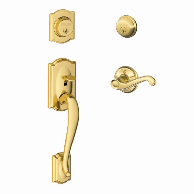 Lifetime Polished Brass Double Cylinder Handleset L82632