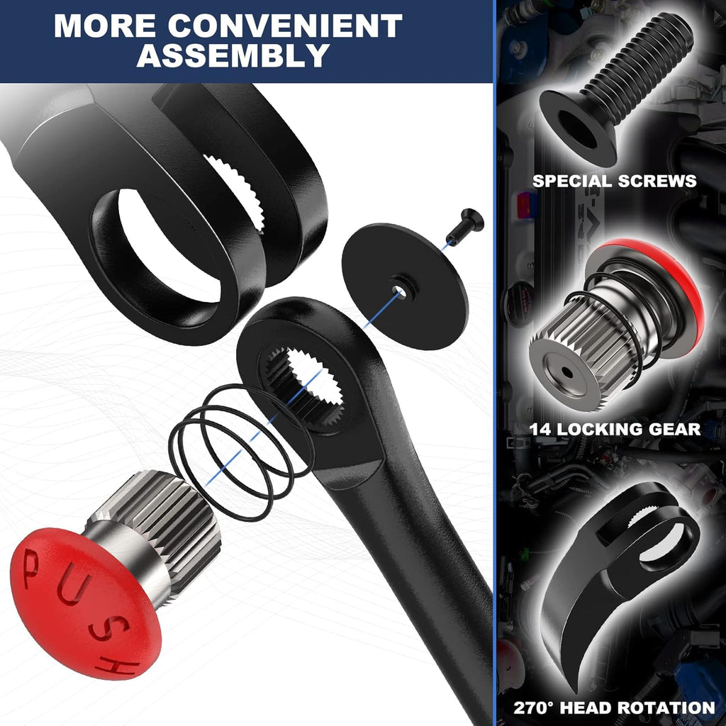 7Pcs Indexing Pry Bar Set with Flat Pry Bar and Lady Foot Pry Bar I759010