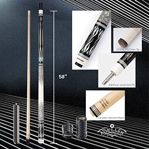 Canadian Maple Billiard Cue Set with Extension and Cue Case K520