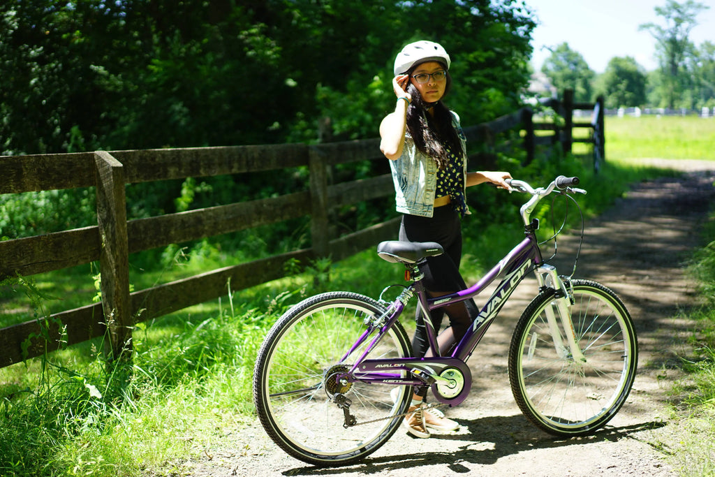 26 In. Purple Full Suspension Hybrid Bike H2100