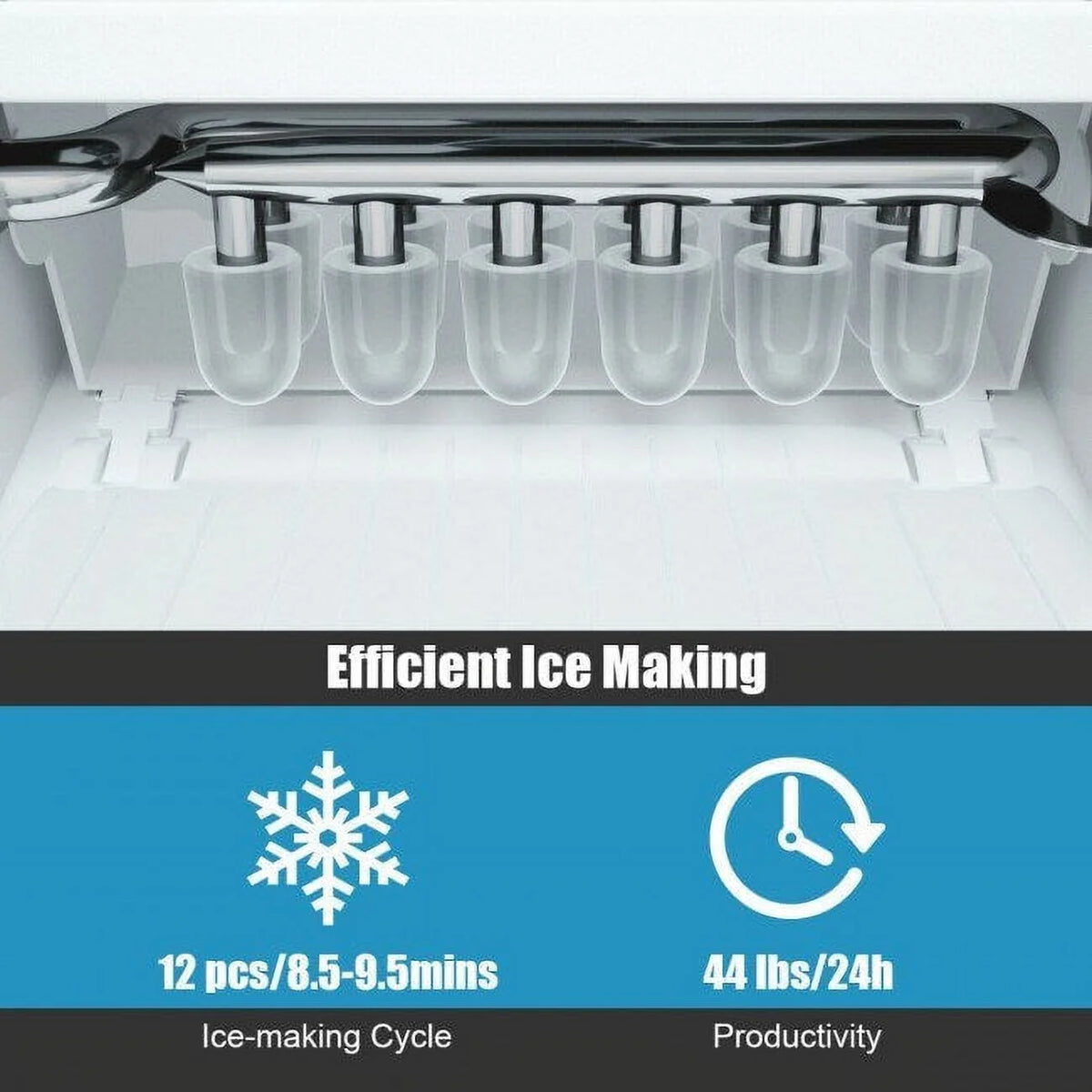 Portable Countertop Ice Maker Machine with Scoop C282