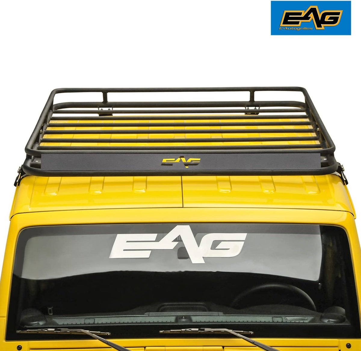2/4 Door Roof Rack Cargo Basket with Wind Deflector 2 PCS I94833