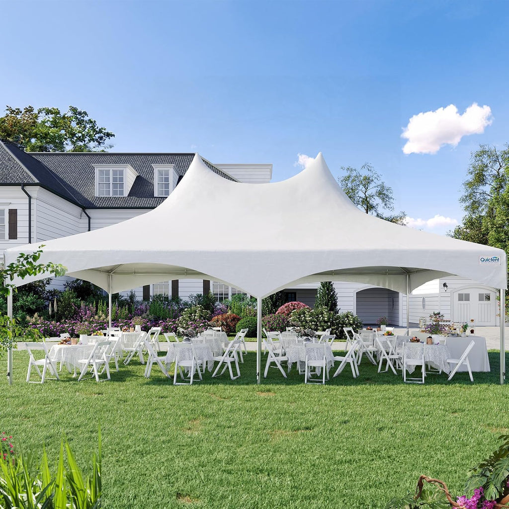20x30ft White Vinyl Party Tent Canopy Gazebo B33993