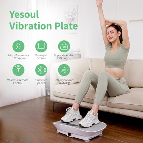 Vibration Plate Exercise Machine with Bluetooth Remote V336193