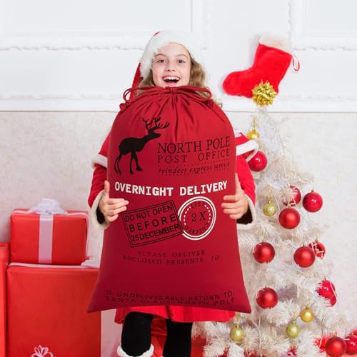 Canvas Santa Sack with Drawstring 2 Pack B6984