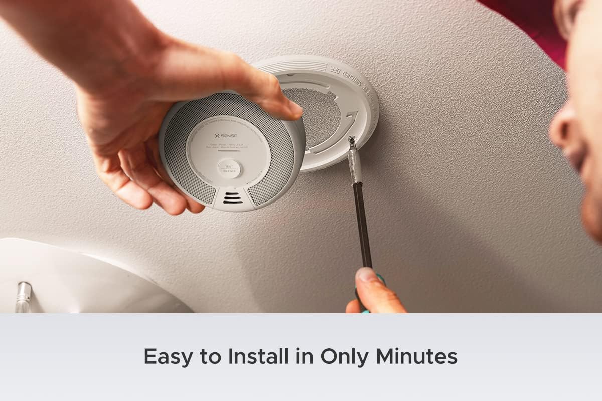 Pack of 3 Wireless Interconnected Smoke and Carbon Monoxide Detector J944246