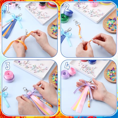 233 Pcs DIY Bead Keychain Making Kit K937