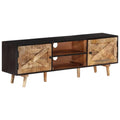Rough Mango Wood and Solid Acacia Wood TV Cabinet with Storage Shelf C847242