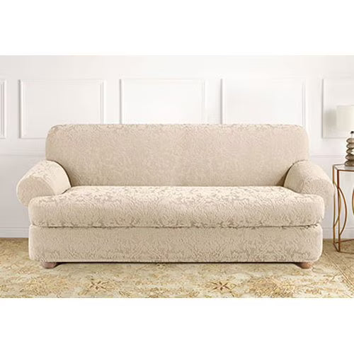 Stretch Jacquard Damask Loveseat Cover P338
