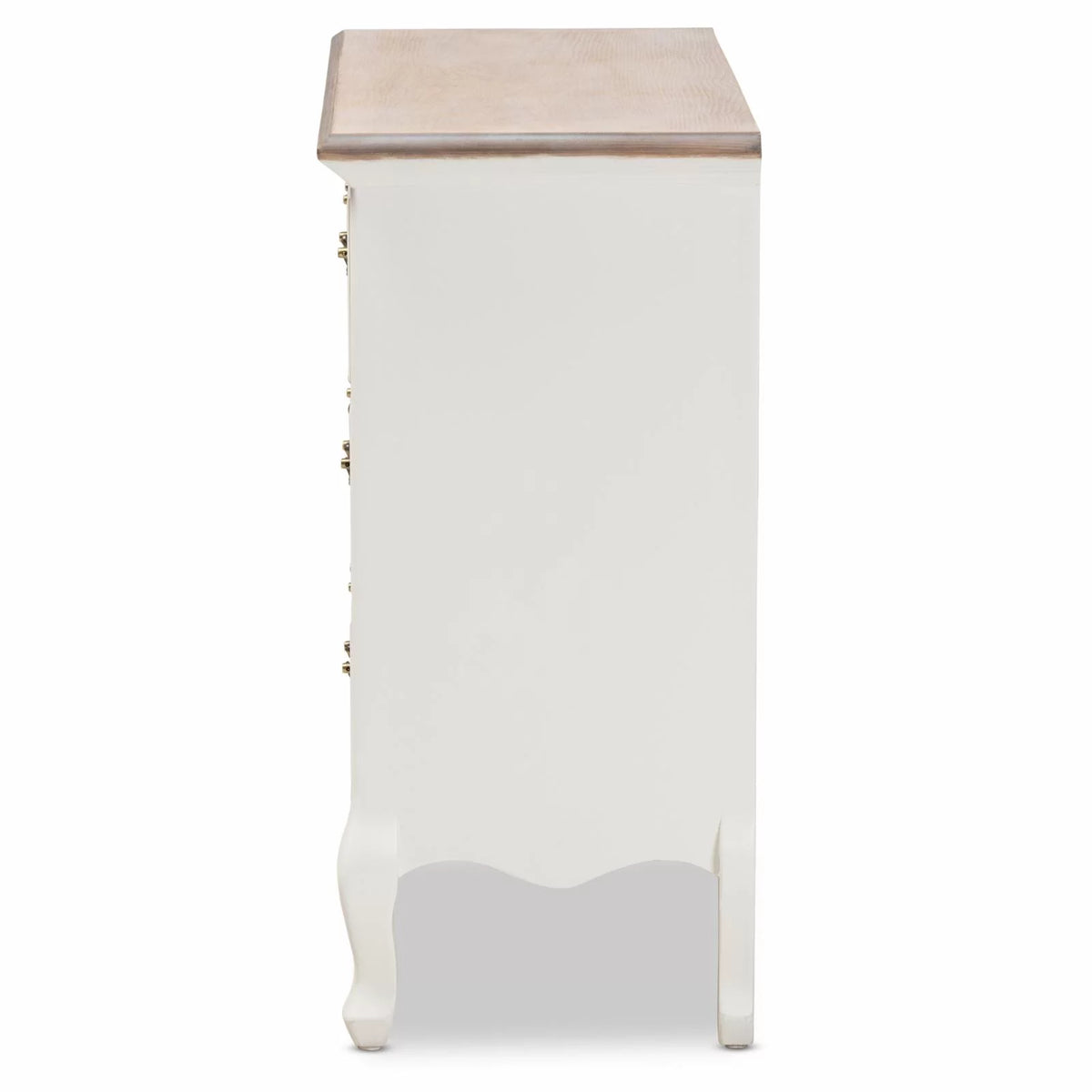 White and Oak 4-Drawer Accent Dresser L981078