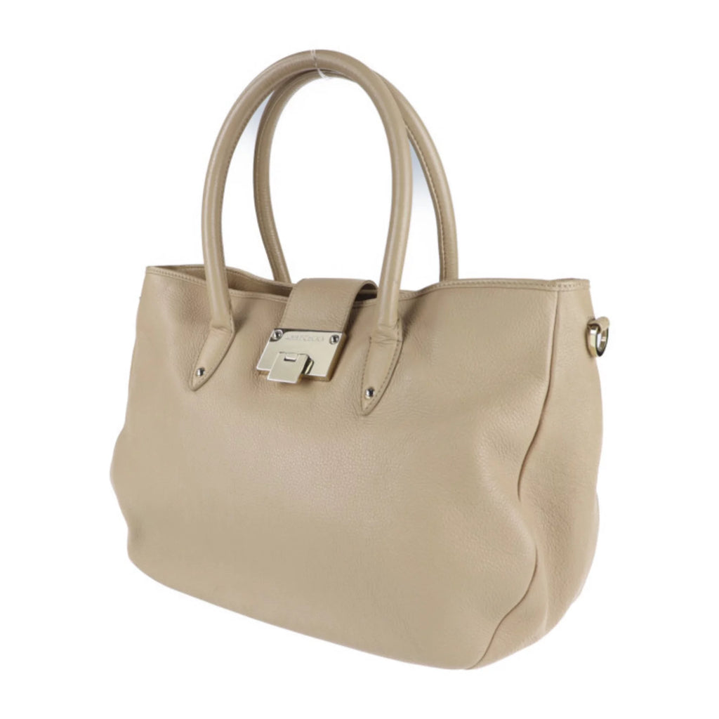 Pre-Owned Beige Leather 2WAY Shoulder Bag T1895