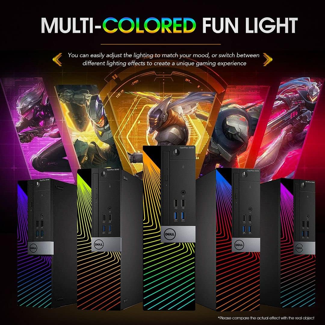 Dell Gaming PC Desktop with 24 Inch Monitor, GT 1030 2GB, Intel Core i7-6700, 16GB Ram 512GB SSD, Windows 10 Pro, RGB Keyboard Mouse (Renewed) Q216