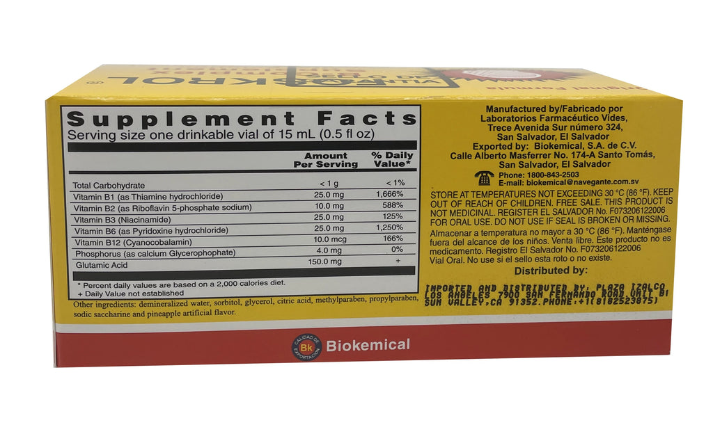 15 Ampoules 15ml Vitamins V332