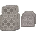 Large Medium Gray Full Set of 4 Car Mats with Pawprint Pattern M685