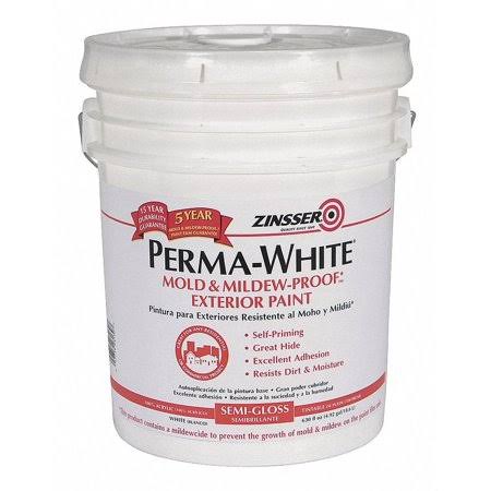 Satin Interior/Exterior Paint, Water Base, White, 5 Gal H28088