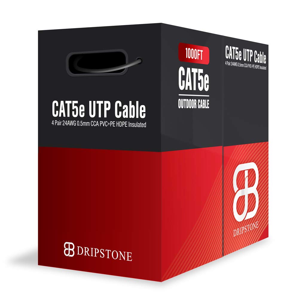 1000ft CAT5e Outdoor Direct Burial Solid Cable Q1256