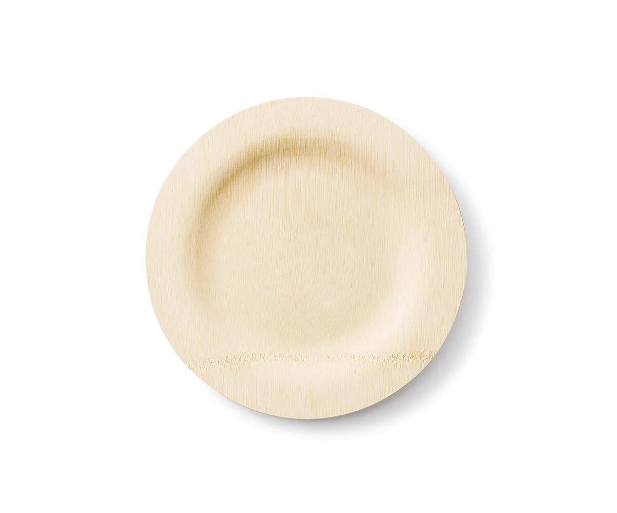 9in Disposable Bamboo Plate - 100/Case G158