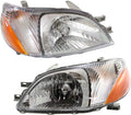 Halogen Headlight Assembly Pair for Toyota Echo 2000 2001 2002 X2501