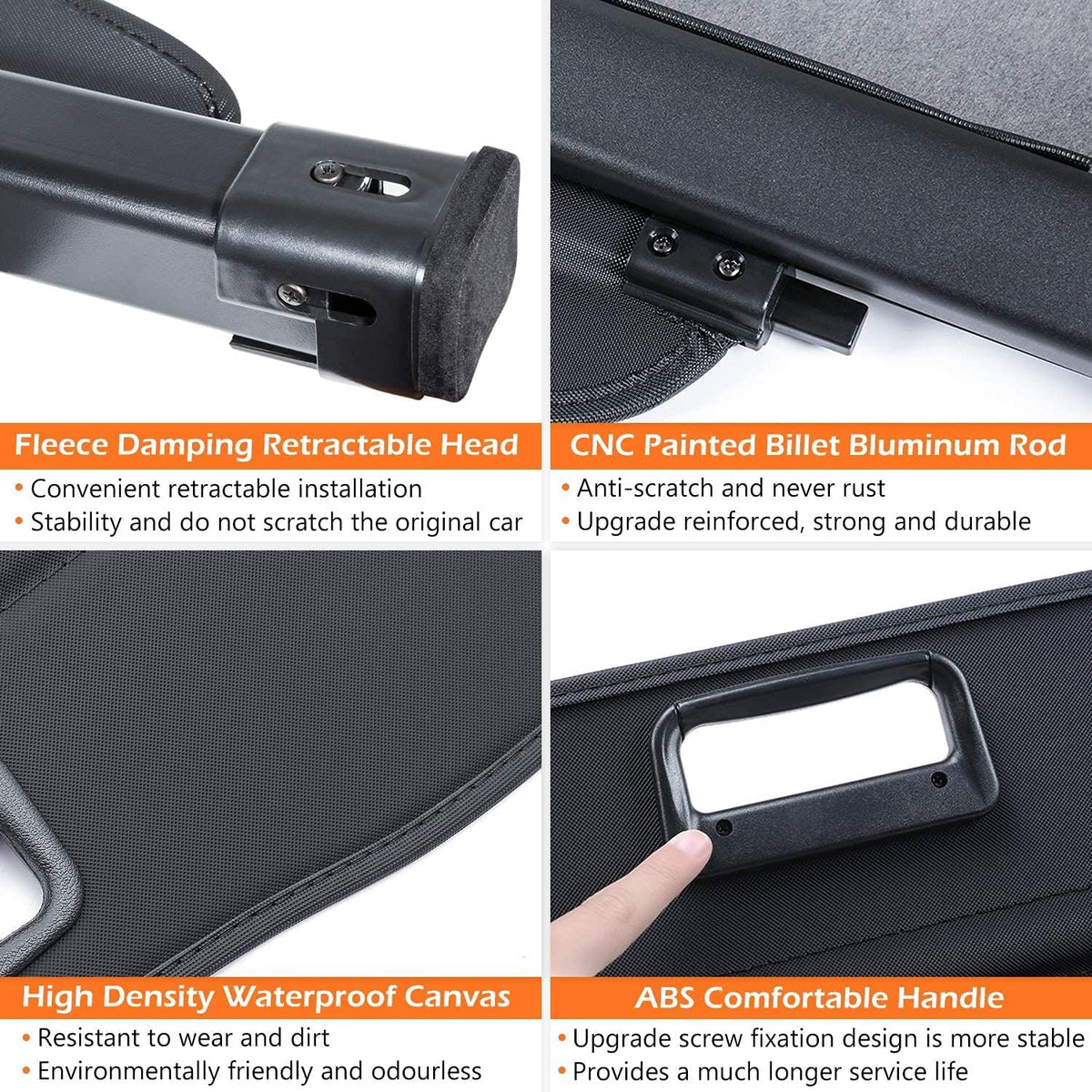 Cargo Privacy Cover for Tesla Model Y 2020-2021 Retractable Trunk Cover Y716